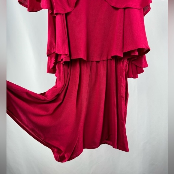 NWT L*Space Seaside Ruffle Romper in Cherry Red Size Medium‎ - Picture 14 of 16